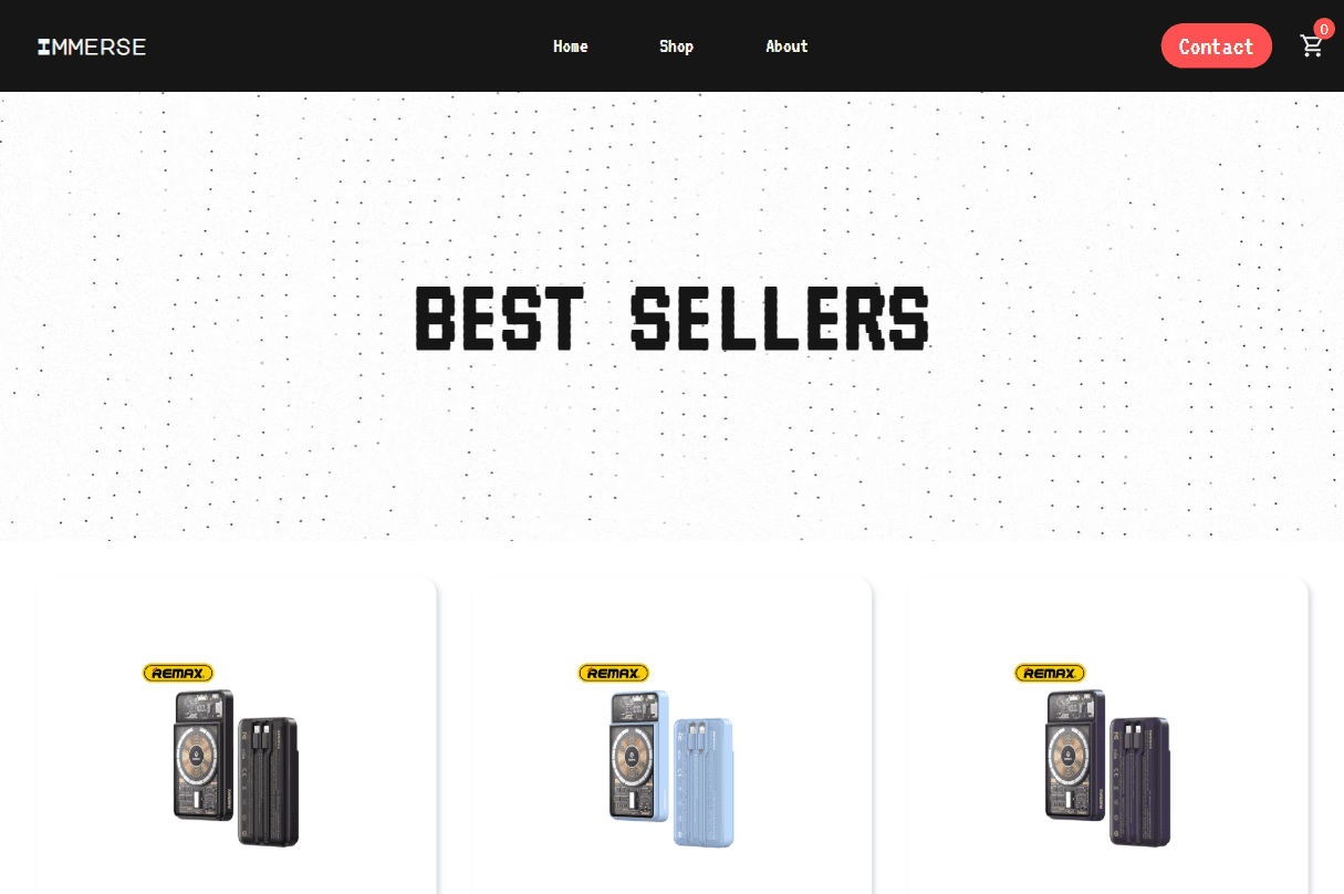 Responsive e-commerce website